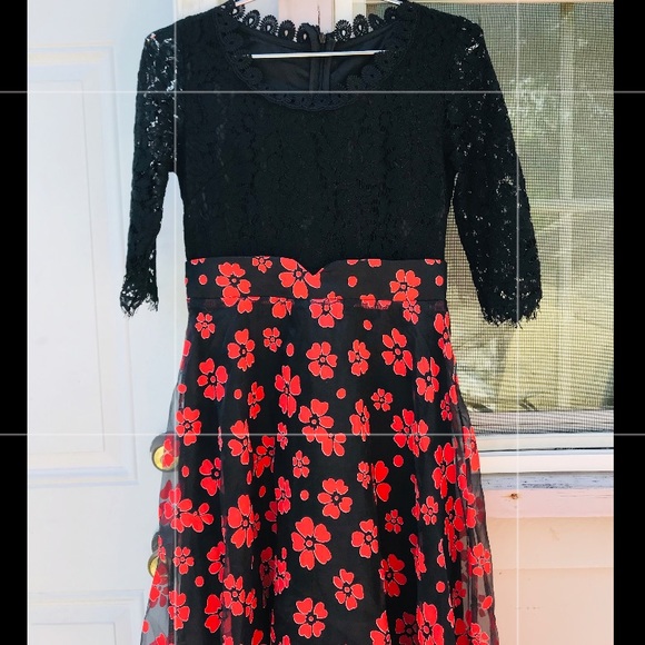 Vintage Poppy Flower Dress Hand Made - Picture 6 of 8